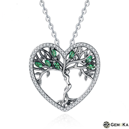 Pendentif Coeur arbre de vie en argent 925